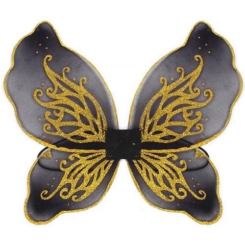 Ailes De Fée Papillon Noir 50x30 Cm