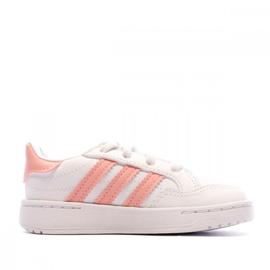 Baskets Blanche rose Fille Adidas Team Court Rakuten