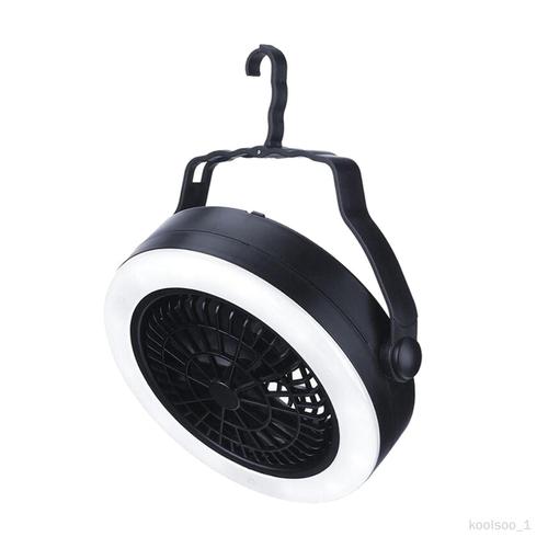 Ventilateur de Tente Portable avec Lanterne de Camping Légère,  Refroidisseur de Refroidissement pour Camping-car avec Crochet