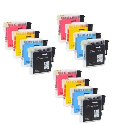 Pack de 12 cartouches d'encre compatible Brother LC980/LC1100 - Brother LC-980/1100