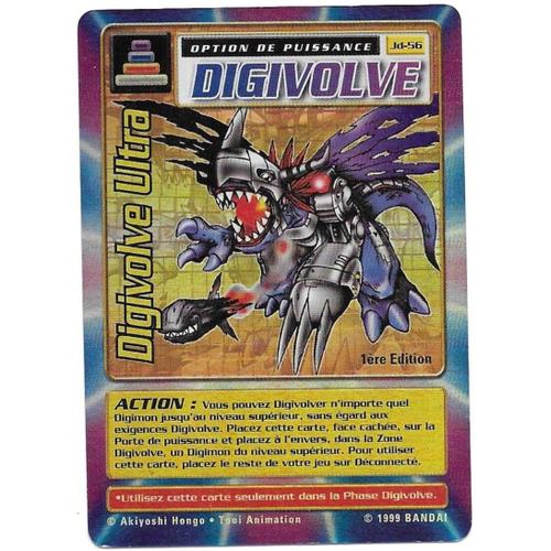 Carte Digimon Digivolve Ultra Jd-56 [Holo Reverse - [Premiere Edition] Option De Puissance (Fr)