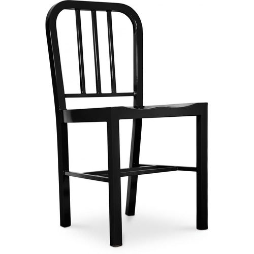 Chaise Design Bruno - Acier Noir