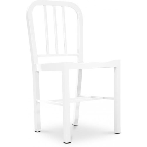 Chaise Design Bruno - Acier Blanc
