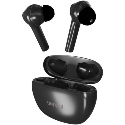 Maxell Dynamic Wireless Headphones With Charging Case Bluetooth Black