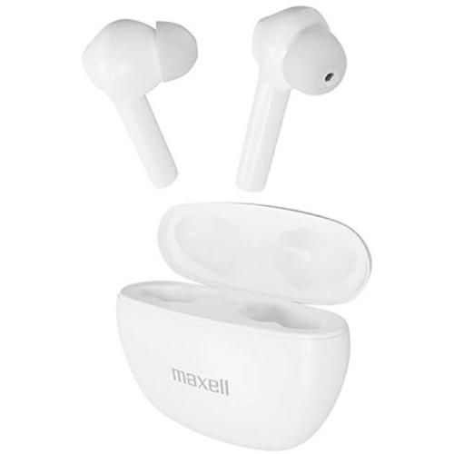 Maxell Dynamic Wireless Headphones With Charging Case Bluetooth White