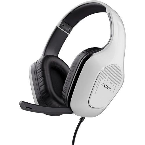 Trust GXT 415W Zirox - Micro-casque - circum-aural - filaire - jack 3,5mm - blanc