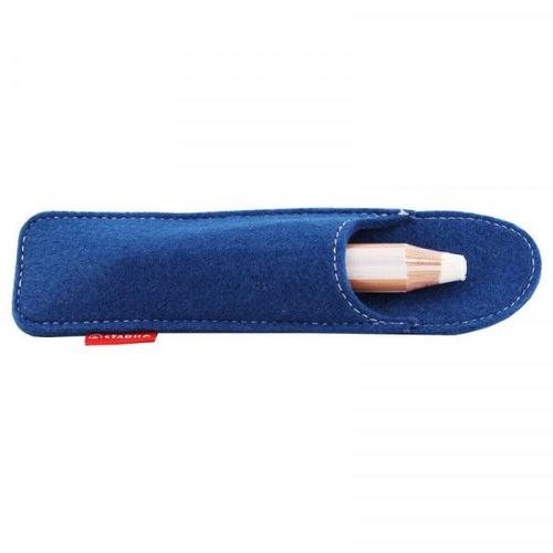 Etui Pour Crayon Stabilo Woody 3in1 - Bleu - Feutrine