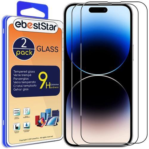 Ebeststar - {Pack X2} Verre Trempé Iphone 14 Pro Max Film Protection Ecran Anti-Rayure, Pose Sans Bulles [Dimensions Precises Smartphone : 160.7 X 77.6 X 7.9 Mm, Écran 6.7'']