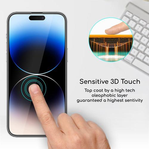 3D Tempered Glass iPhone 14 Pro Max - Vitre de protection d'écran