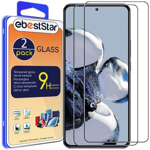 Ebeststar - {Pack X2} Verre Trempé Xiaomi 12t Pro, 12t 5g Film Protection Ecran Anti-Rayure, Pose Sans Bulles [Dimensions Precises Smartphone : 163.1 X 75.9 X 8.6 Mm, Écran 6.7'']