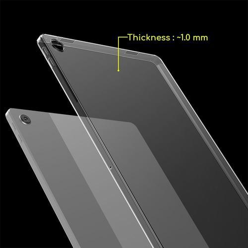 Ebeststar - Coque Lenovo Tab M10 Plus 10.6 (Gen 3) Etui Silicone Gel Ultra Fine, Transparent [Dimensions Tablette : 251.2 X 15.9 X 7.4 Mm, Écran 10.6'']