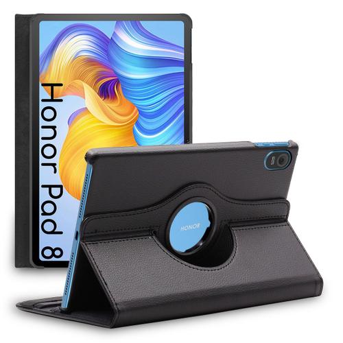 Ebeststar - Housse Honor Pad 8 Coque Etui Protection Rotation 360 Pu Cuir, Noir [Dimensions Precises Tablette : 278.5 X 174.1 X 6.9 Mm, Écran 12.0'']