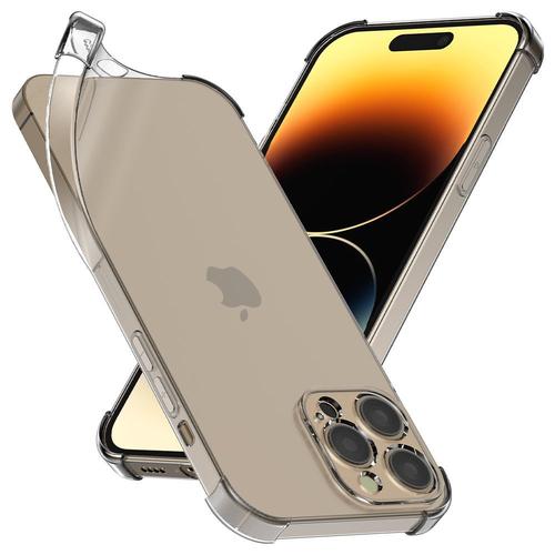 Ebeststar - Coque Iphone 14 Pro Max Etui Silicone Slim Coins Rebords Renforcés, Antichoc, Transparent [Dimensions Precises Smartphone : 160.7 X 77.6 X 7.9 Mm, Écran 6.7'']