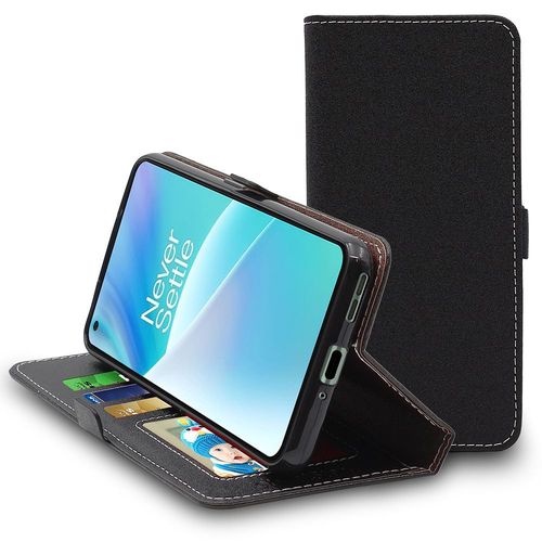 Ebeststar - Coque Oneplus Nord 2t 5g Etui Portefeuille Pu Cuir Porte-Cartes, Noir [Dimensions Precises Smartphone : 159.1 X 73.2 X 8.2 Mm, Écran 6.4'']