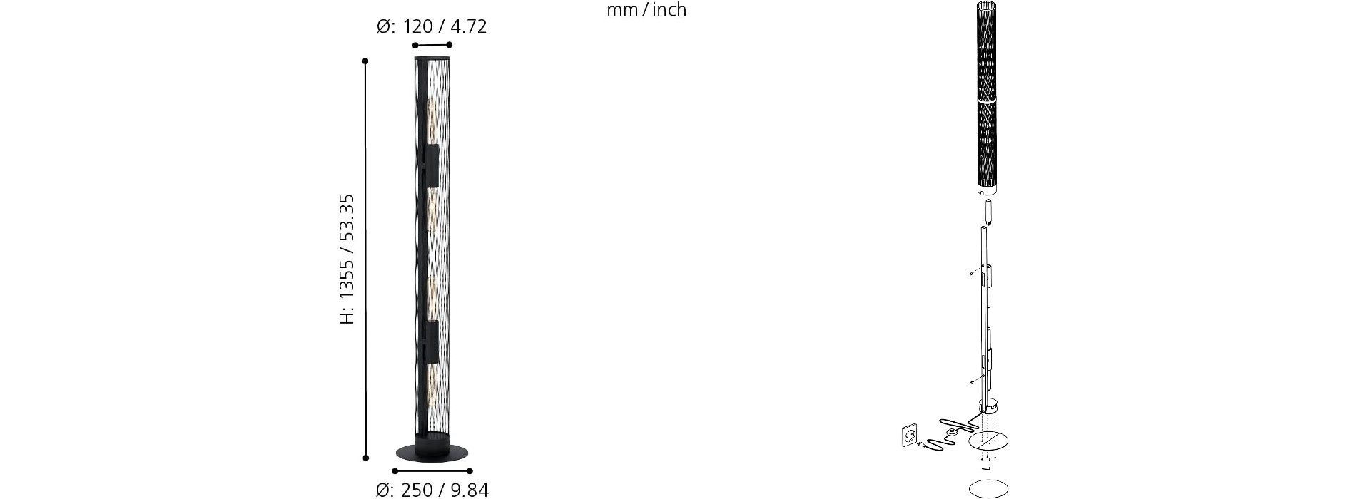Lampadaire EGLO REDCLIFFE image 1 | Rakuten
