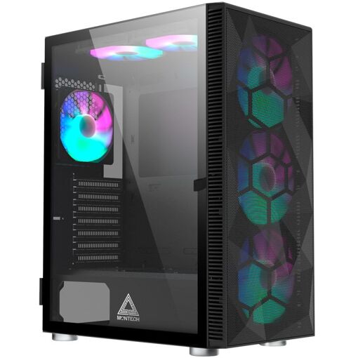 Boitier PC Moyen Tour ATX Montech X3 Mesh RGB avec panneaux