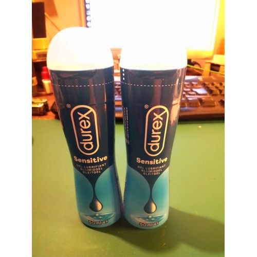 Lot De 2 Gels Durex Sensitive A Base D'eau 2 * 50 Ml
