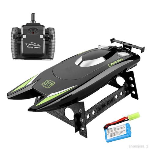 Dual Rc Bateau Haute Vitesse Bateau Voilier Bateau À Voile Navire 30km / H Batterie Noire 1