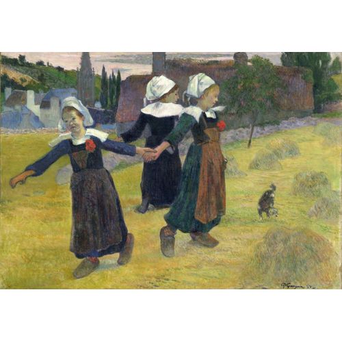 Gauguin Paul : Danse Bretonne Des Filles À Pont Aven, 1888 - Puzzle 12 Pièces