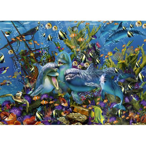 Dolphins Treasure Ship - Puzzle 1000 Pièces