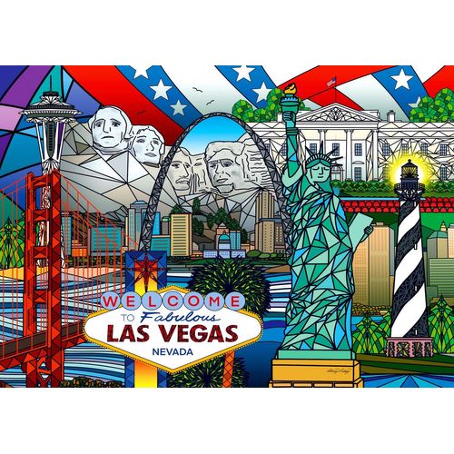 American Landmarks Collage - Puzzle 1000 Pièces