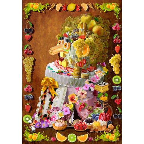 La Cantatrice Gâteau Inspirée Par Arcimboldo - Puzzle 1000 Pièces