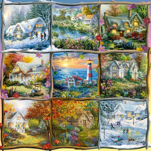 Seasons Nine Patch - Puzzle 1000 Pièces