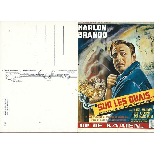 Carte Postale Sur Les Quais Marlon Brando