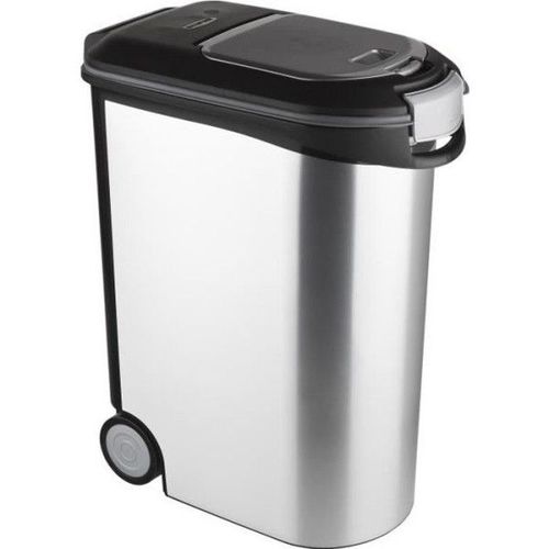 Curver Conteneur A Croquettes Pour Chien 20 Kg - 54l - Aspect Métal