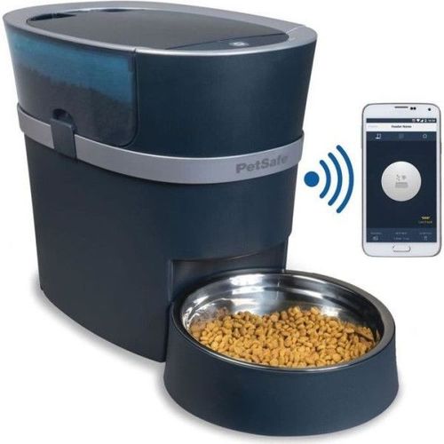 Petsafe - Distributeur De Croquettes Automatique Connecté Smart Feed Pour Chien/Chat, Avec Minuterie, Bol En Acier Inoxydable,