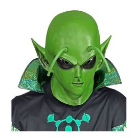 Masque Extraterrestre Vert Avec Antennes