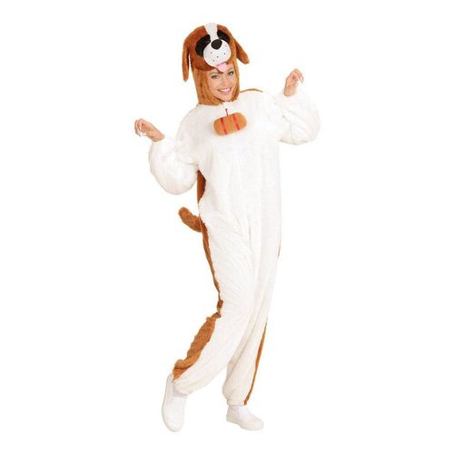 Déguisement De Saint Bernard Blanc En Peluche Douce Adulte