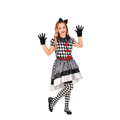 Déguisement Clown Vintage À Carreaux Fille