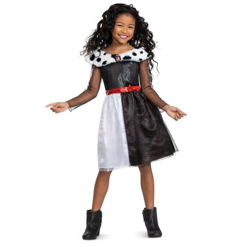 Déguisement Cruella Classique Fille - Taille: 7 - 8 Ans (124 - 136 Cm)