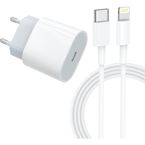 Chargeur Rapide 20w Avec Câble Usb-C Vers Lightning Pour Iphone
