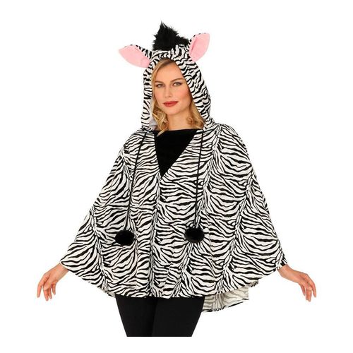 Costume Ou Poncho Zèbre Avec Capuche Pour Adultes