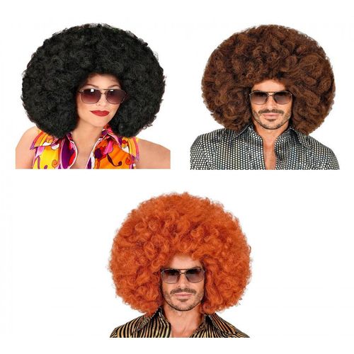 Perruque Afro Géante En Différentes Couleurs Dans Une Boîte
