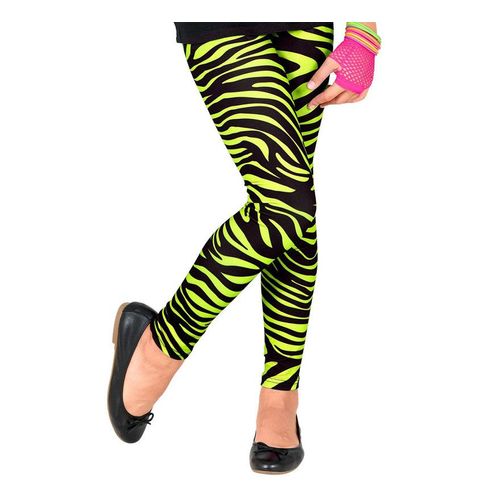 Legging Vert Fluo À Imprimé Animal Des Années 80 Pour Enfant