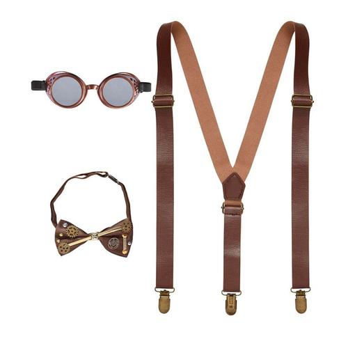 Kit Steampunk : Lunettes, Bretelles Et N¿Ud Papillon