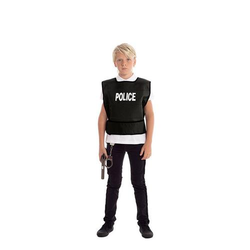 Gilet De Police Noir Pour Garçon