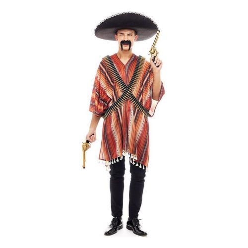 Déguisement De Gunslinger Mexicain Avec Poncho Pour Homme