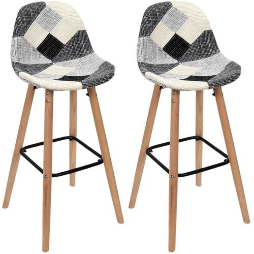 Set De 2 Tabourets De Bar Patchwork