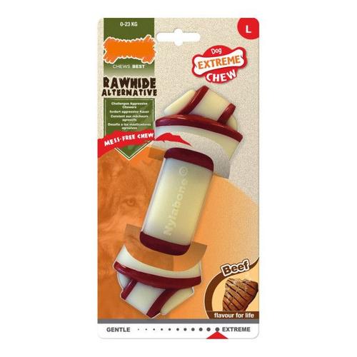 Jouet Pour Chien Nylabone Rawhide N¿Ud Taille L Nylon Veau