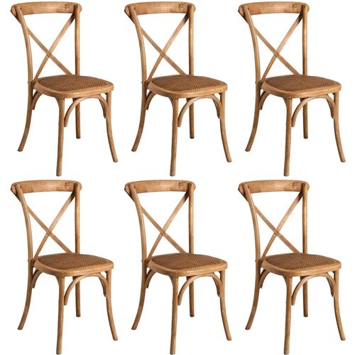 Chaise Bistro En Hêtre Empilable Lot De 6