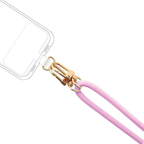 Bandoulière rose avec pompons