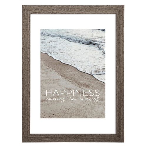 Cadre photo en bois "Waves", taupe, 15 x 20 cm