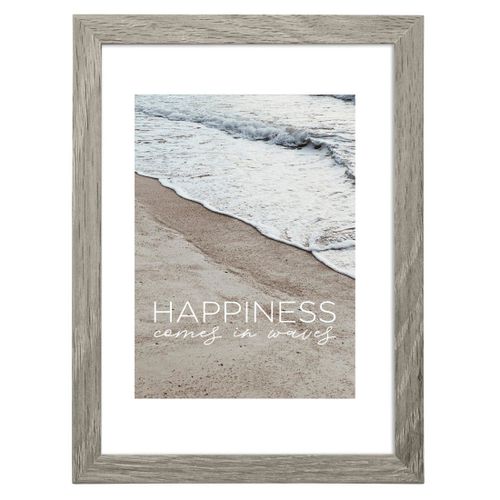 Cadre photo en bois "Waves", gris, 20 x 30 cm