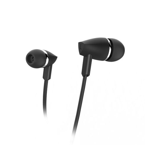 Casque "Joy, intra-auriculaire, microphone, câble plat, noir