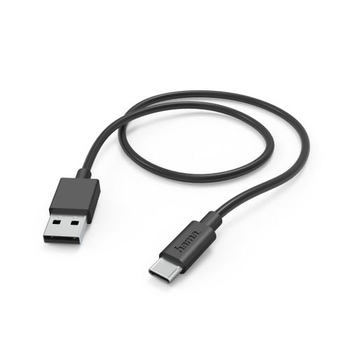 Câble de charge, USB-A - USB-C, 1 m, noir