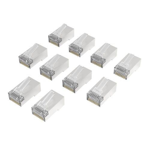 Fiche réseau, CAT-6a, 10 Gbit/s, blindée, 10 pièces